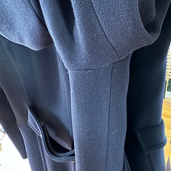 Navy Pendleton long wool coat with hood - Picture 7 of 14